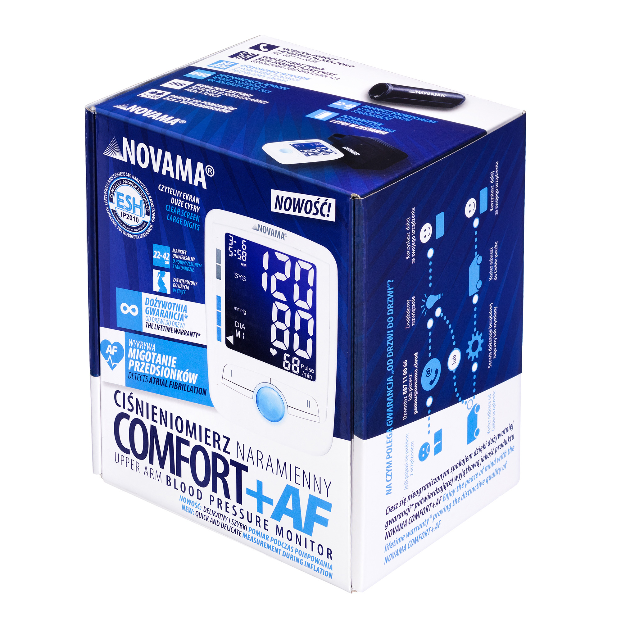 NOVAMA COMFORT+ AF IHB Ciśnieniomierz naramienny z wykrywaniem migotania i arytmii - obrazek 6