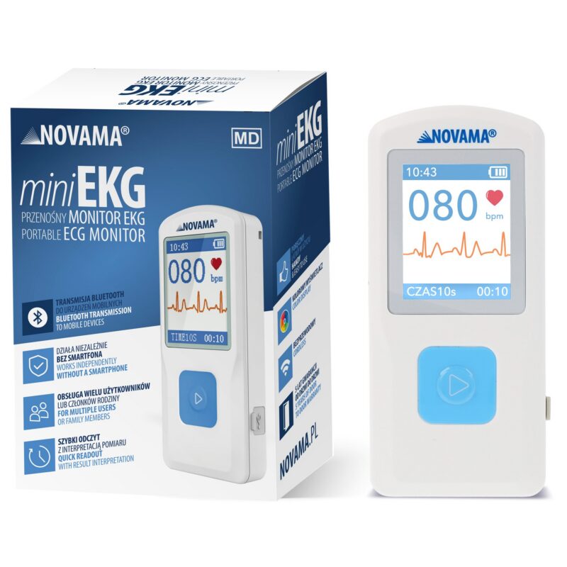 NOVAMA MINI EKG Prenosný EKG monitor, szybki odczyt, bluetooth