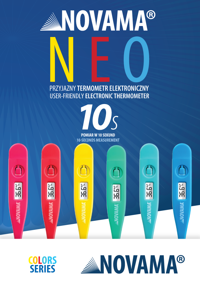 NOVAMA NEO-24 Termometr elektroniczny szybki pomiar, opakowanie zbiorcze, 24 szt. - obrazek 2