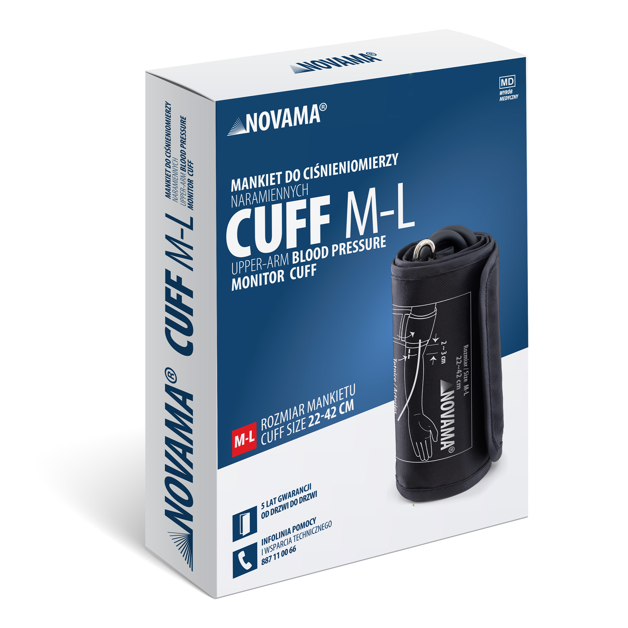 NOVAMA CUFF M-L Mankiet do ciśnieniomierzy naramiennych uniwersalny - obrazek 3
