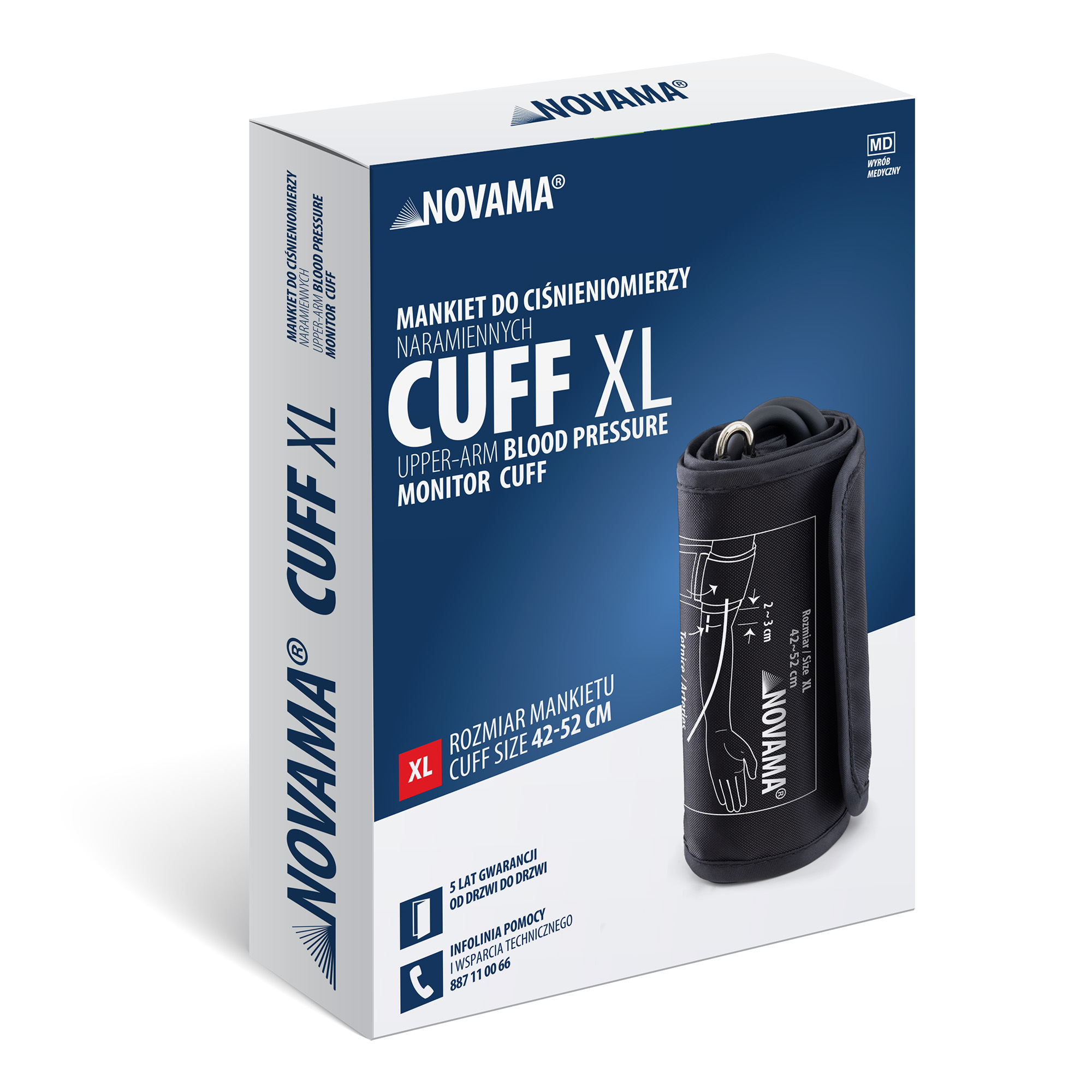 NOVAMA CUFF XL Mankiet do ciśnieniomierzy naramiennych 42-52cm - obrazek 3