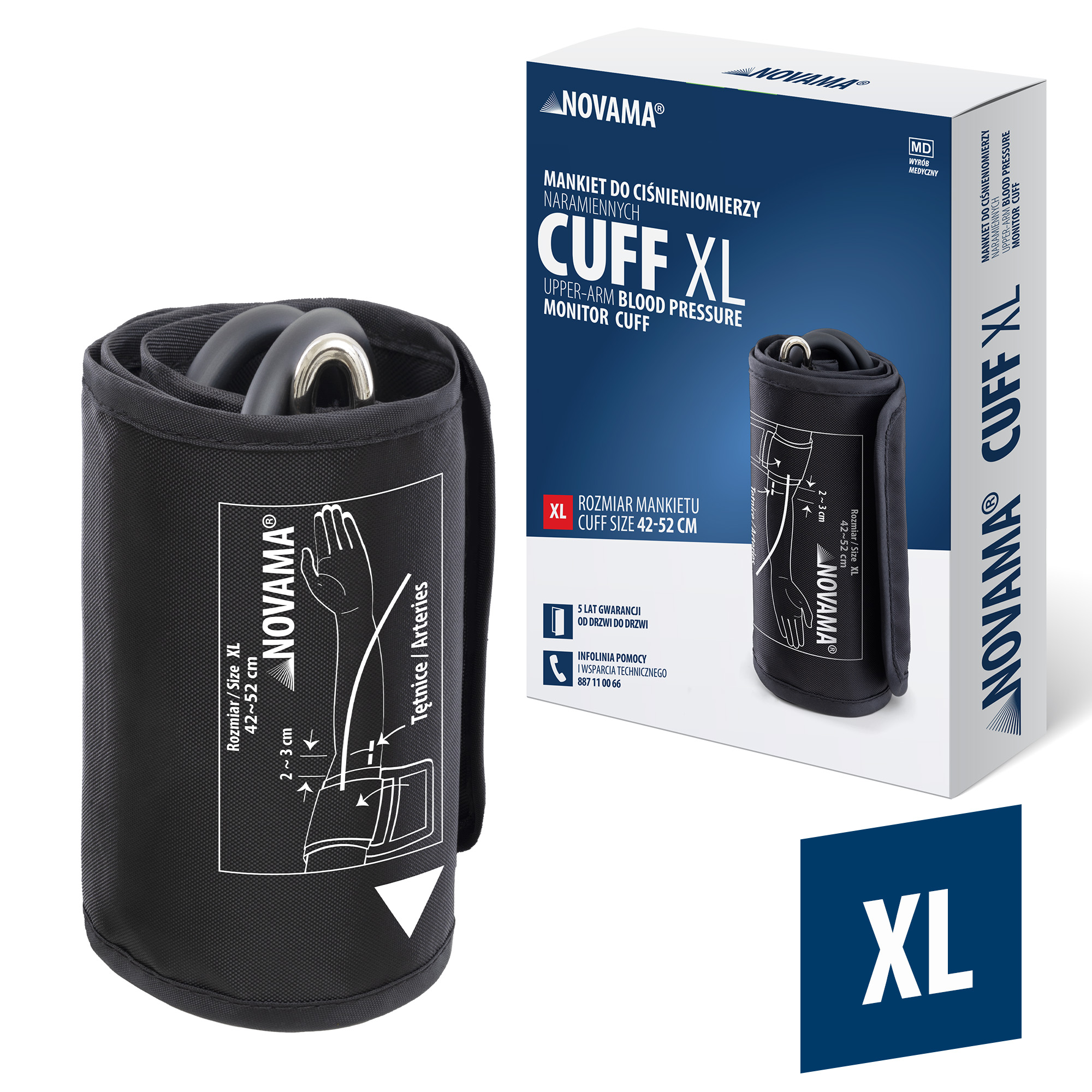 NOVAMA CUFF XL Mankiet do ciśnieniomierzy naramiennych 42-52cm
