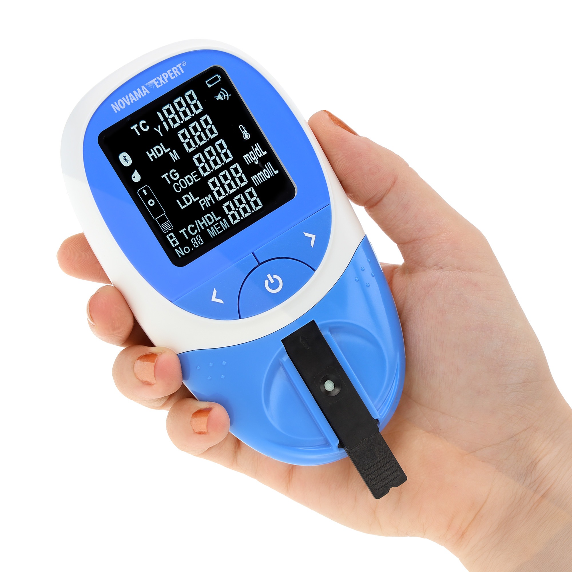 NOVAMA EXPERT LPMS Lipidometr do oznaczania profilu lipidowego TC, HDL, LDL, TG, etui - obrazek 2