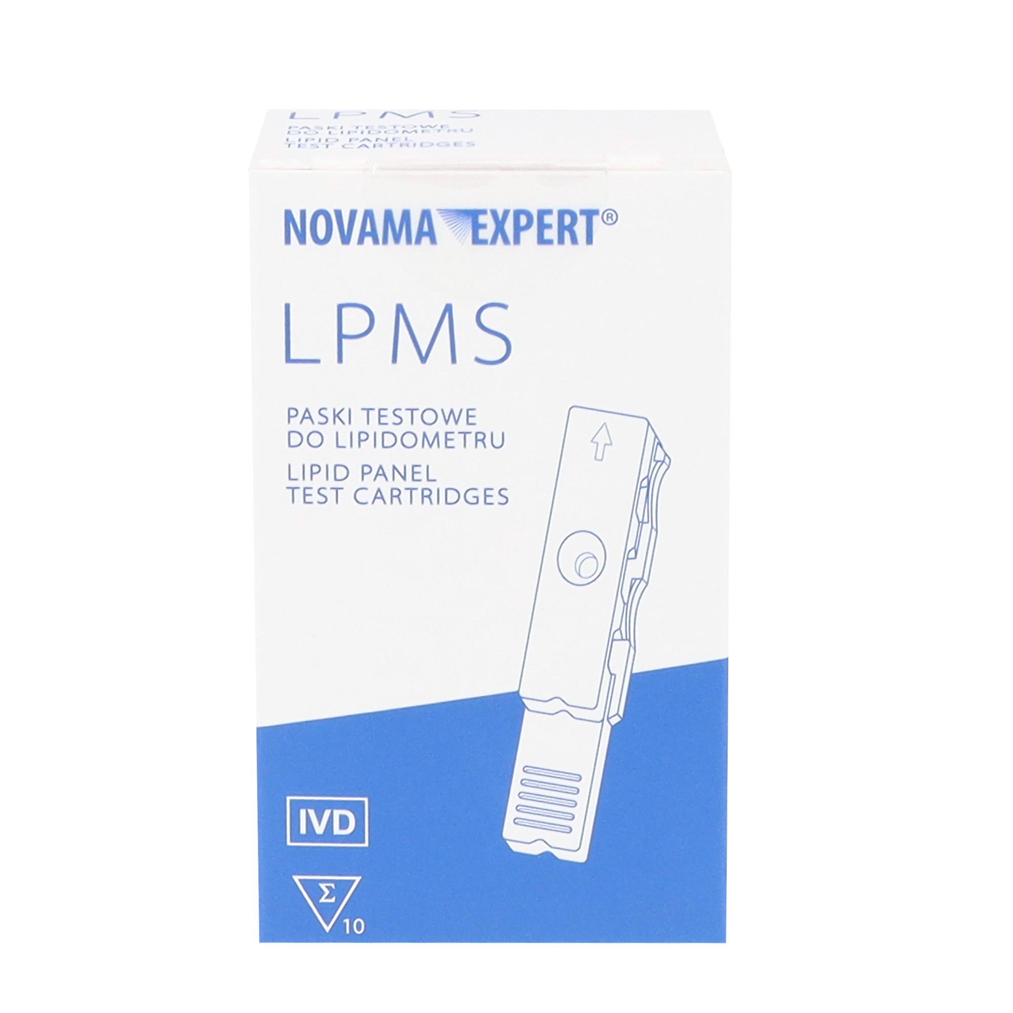 Novama Expert LPMS paski testowe do lipidometru, TC HDL TG LDL, 10 sztuk z chipem - obrazek 2
