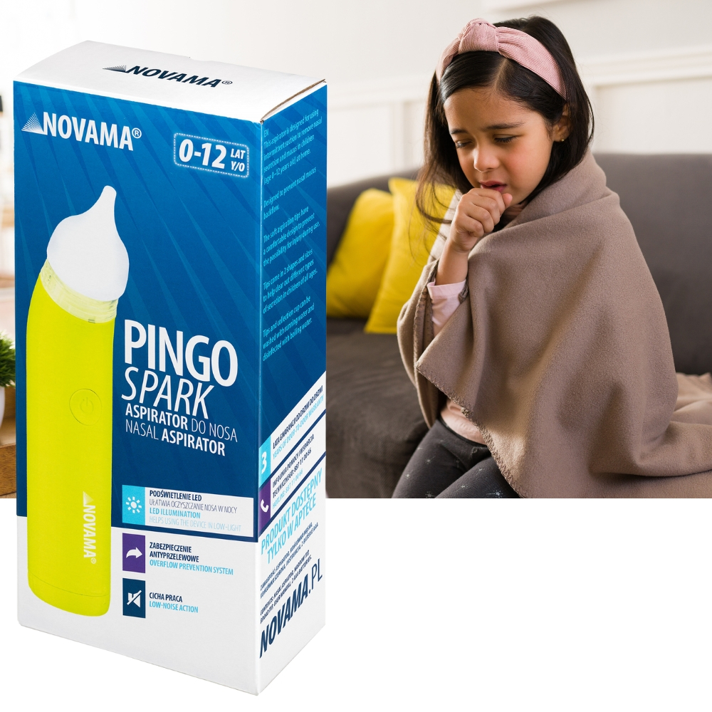 NOVAMA PINGO SPARK LIME GREEN Aspirator do nosa z podświetlaną końcówką, tryb nocny - obrazek 9