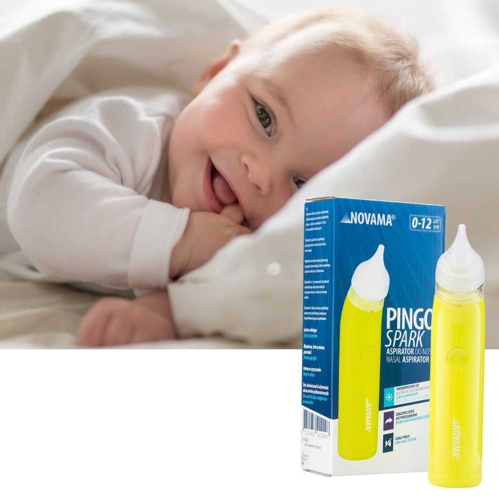 NOVAMA PINGO SPARK LIME GREEN Aspirator do nosa z podświetlaną końcówką, tryb nocny - obrazek 6