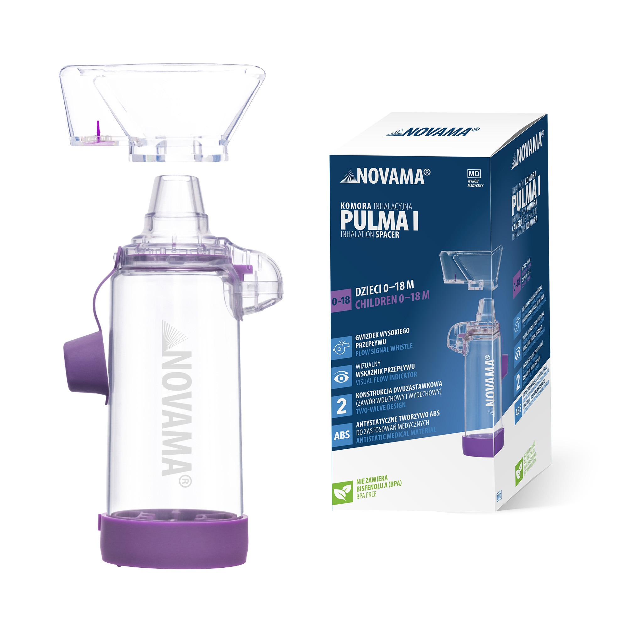 NOVAMA PULMA I Komora inhalacyjna dla dzieci 0-18 miesięcy