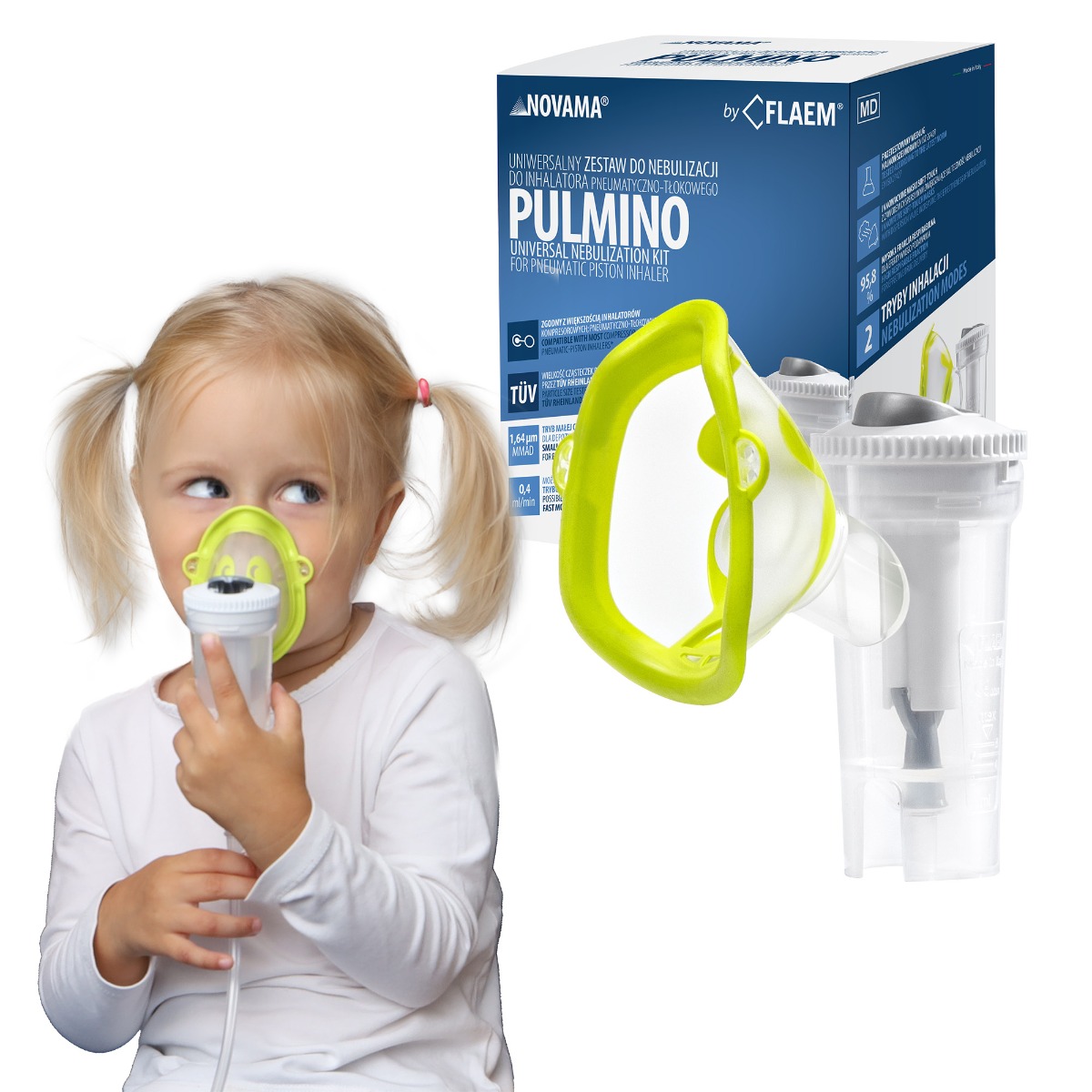 NOVAMA PULMINO Uniwersalny zestaw akcesoriów do inhalatorów pneumatyczno-tłokowych - obrazek 2