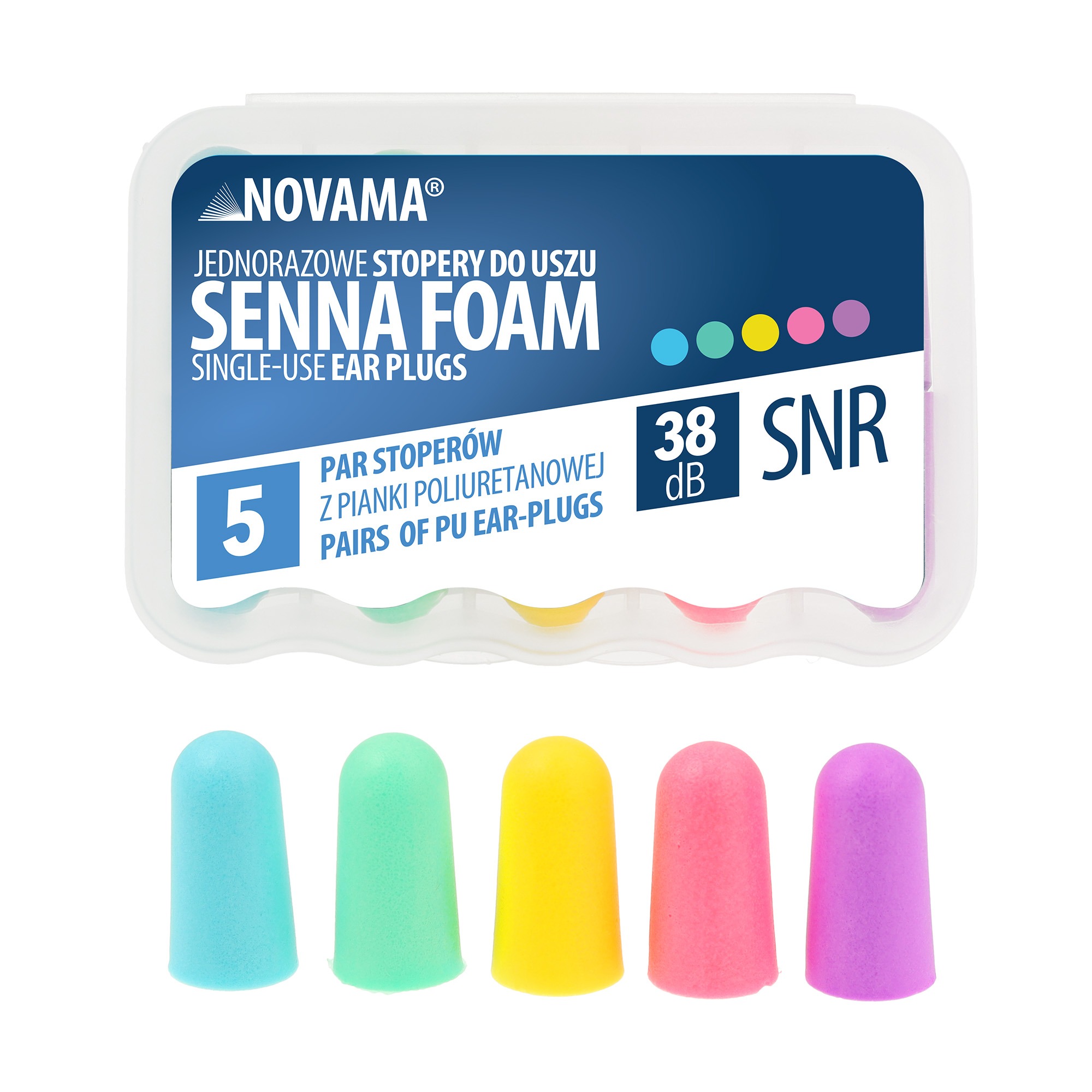 Novama SENNA FOAM piankowe zatyczki do uszu/ 5 par