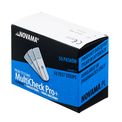 NOVAMA MULTICHECK PRO+ Paski testowe do glukozy, 50 szt.