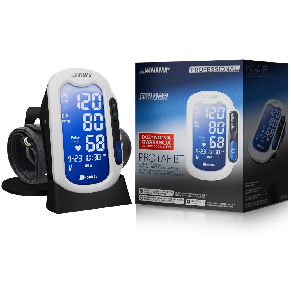 NOVAMA PRO+AF BT Ciśnieniomierz naramienny z zasilaczem i bluetooth